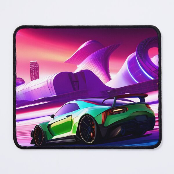 Item preview, Neon Drifting Super Car At Sunset designed and sold by Ink Art Design.