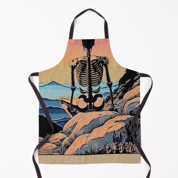 Item preview, Sullen Skeleton Sitting on Stone at Sunset designed and sold by McCallnWaldo.