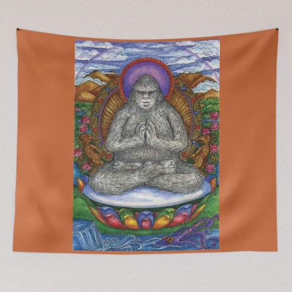 Item preview, Meditating Namaste Yeti designed and sold by Full Frog Moon.