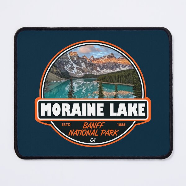 Item preview, Moraine Lake Alberta Travel Art Emblem designed and sold by KrisSidDesigns.