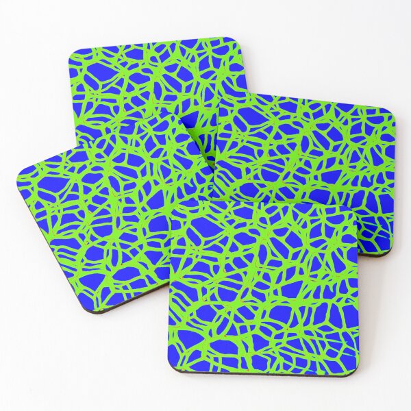 Item preview, Blue green neon string pattern designed and sold by Susan Gallup.