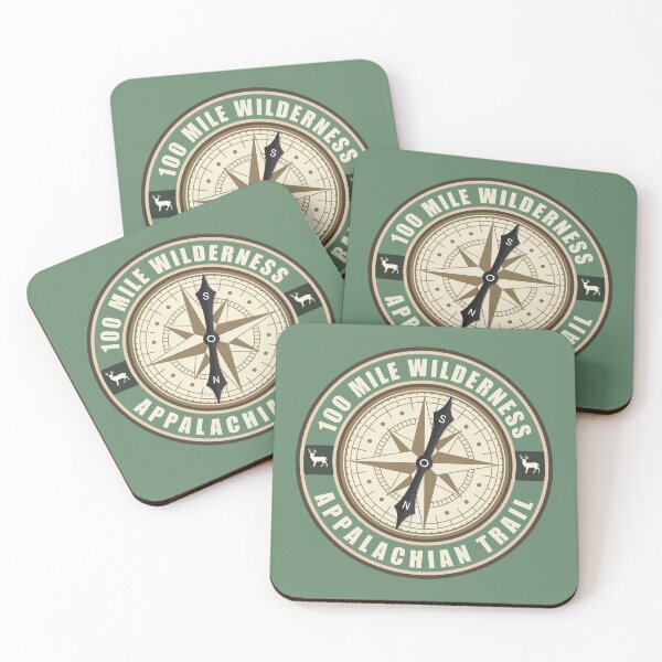 Item preview, 100 Mile Wilderness Trail Maine Compass Hiking Badge designed and sold by KrisSidDesigns.
