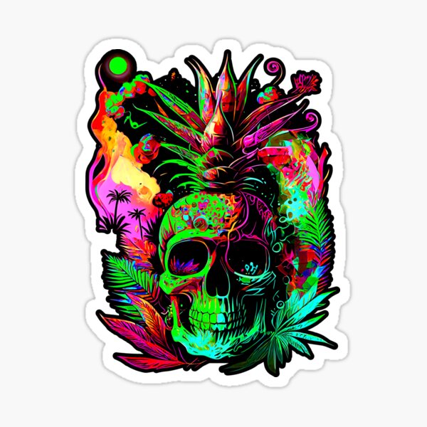 Item preview, Tropical Pineapple Skull designed and sold by MindWave THC.