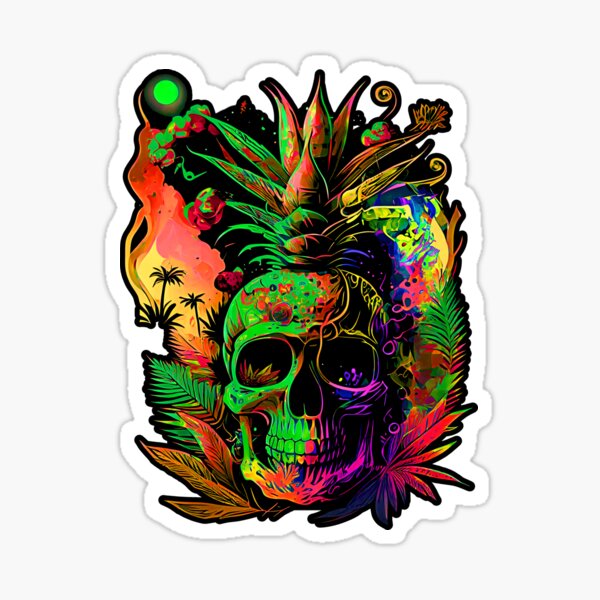 Item preview, Tropical Pineapple Skull designed and sold by MindWave THC.