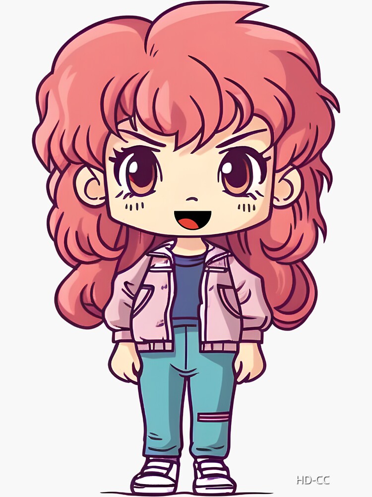 Colorful Chibi Anime From the 80s Sticker for Sale by HD-CC