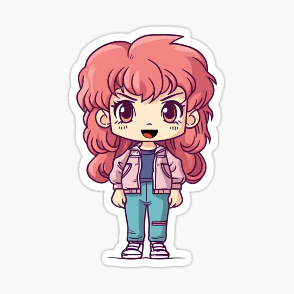 Cute Chibi French Girl in Vintage Style Sticker for Sale by HD-CC