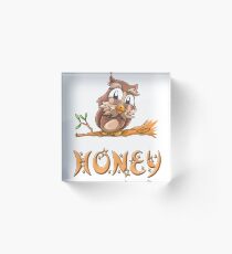 Honey Owl Acrylic Block