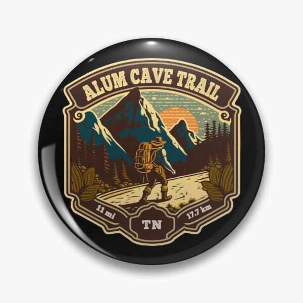 Item preview, Alum Cave Trail Tennessee Hiker Hiking Emblem designed and sold by KrisSidDesigns.