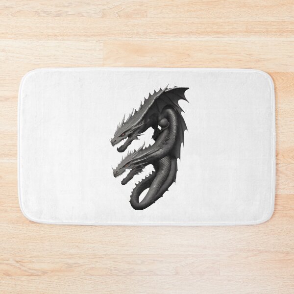 Item preview, Black Asian Dragon With Two Heads and red eyes With wings in 3D Style designed and sold by PlayDifferent ⭐⭐⭐⭐⭐.