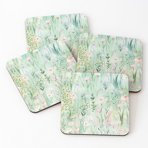 Artikelvorschau, Aquarellgarten: Ein verträumtes Pastellblumenmuster für Zuhause und Mode entworfen und verkauft von tripanthias.