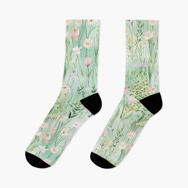 Artikelvorschau, Aquarellgarten: Ein verträumtes Pastellblumenmuster für Zuhause und Mode entworfen und verkauft von tripanthias.