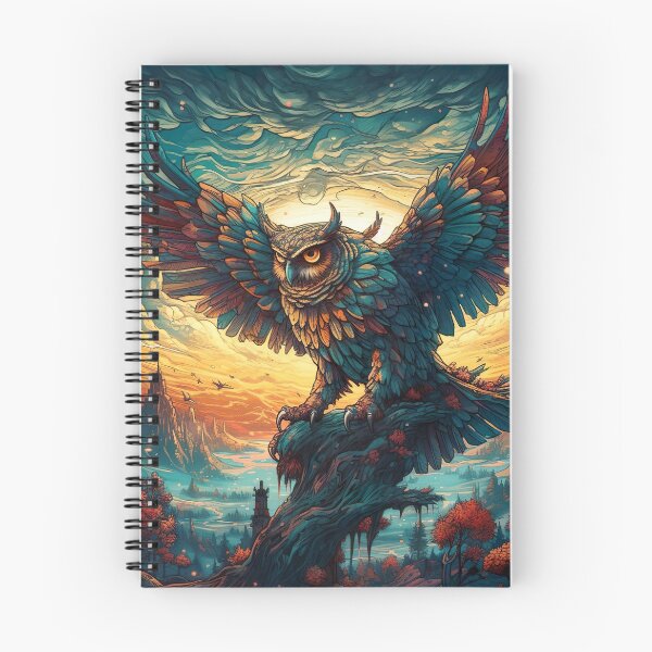 Item preview, Psychedelic Majesty Owl and Sunrise designed and sold by Matt's Artificial Nature.