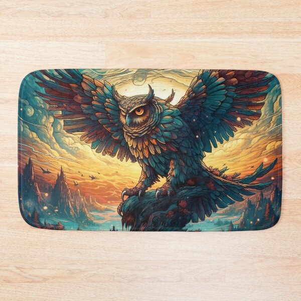 Item preview, Psychedelic Majesty Owl and Sunrise designed and sold by Matt's Artificial Nature.