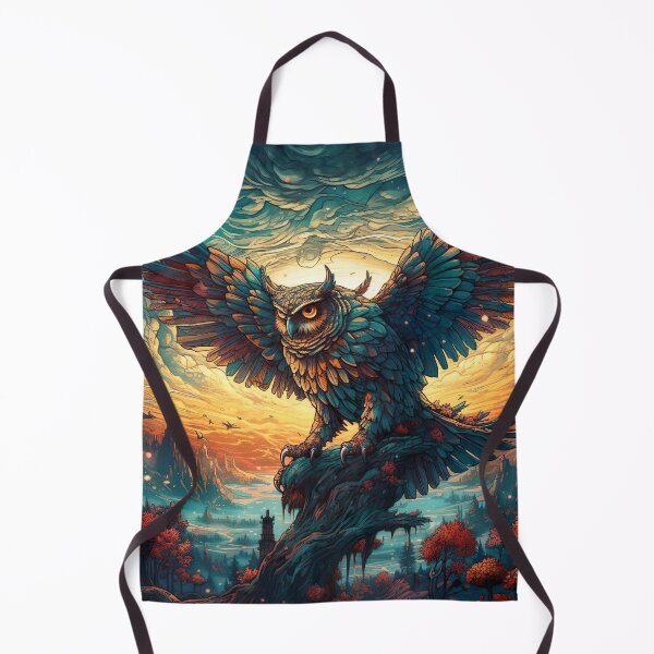 Item preview, Psychedelic Majesty Owl and Sunrise designed and sold by Matt's Artificial Nature.