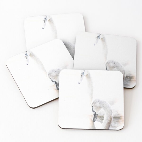 Item preview, Two Swans High Key Minimalism Vertical Nature Lovers designed and sold by eddiebarronshop.