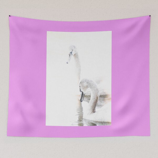 Item preview, Two Swans High Key Minimalism Vertical Nature Lovers designed and sold by eddiebarronshop.