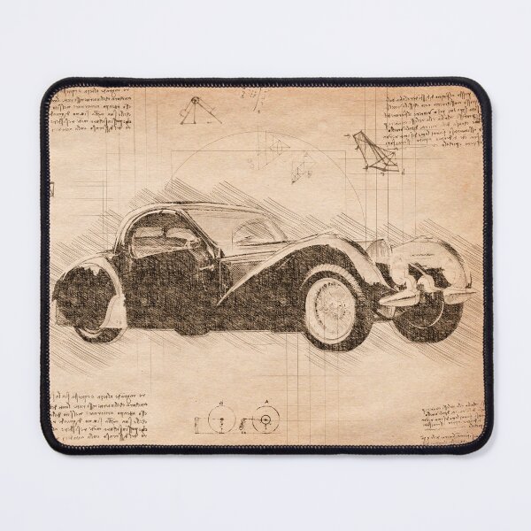 Item preview, Da Vinci Sketch Art BugattiAtalante - Vintage designed and sold by Rayyanz.