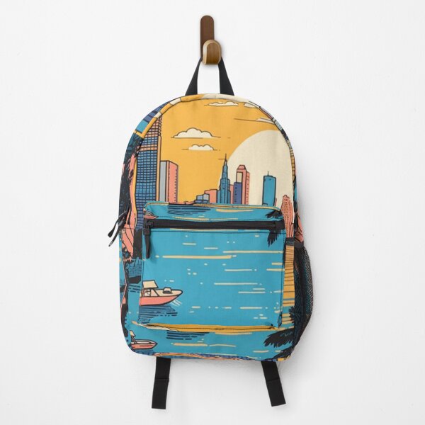Item preview, Hiroshi Nagai Abstract Inspired Illustration of Miami designed and sold by CremisArt.