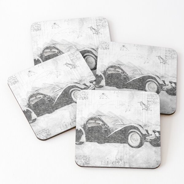 Item preview, Da Vinci Sketch Art BugattiAtalante - Grunge designed and sold by Rayyanz.