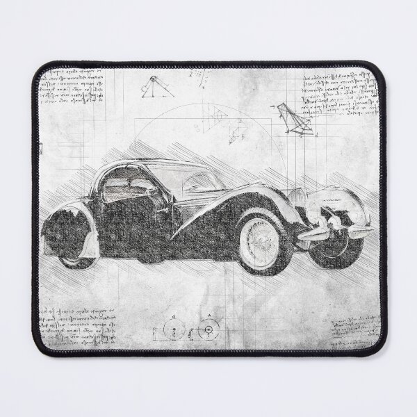 Item preview, Da Vinci Sketch Art BugattiAtalante - Grunge designed and sold by Rayyanz.