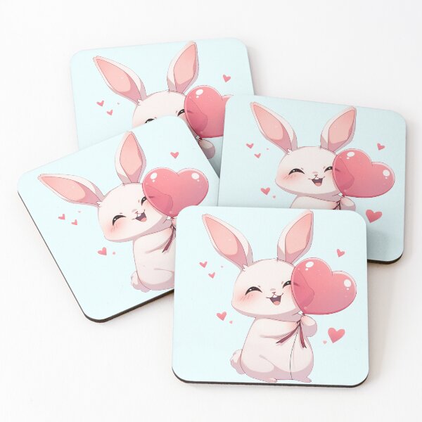 Item preview, White rabbit boy- balloon heart designed and sold by Artxplor.
