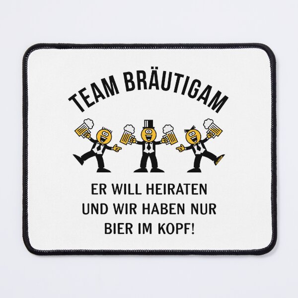 Item preview, Team Groom (JGA / Caricature / Bier Im Kopf / 3C / Black) designed and sold by Roderix.