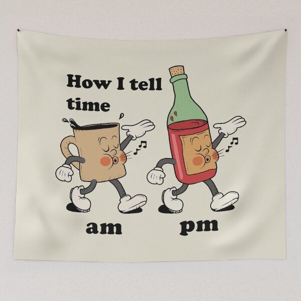 Item preview, How i tell time? Coffee and Wine designed and sold by ValentinaHramov.