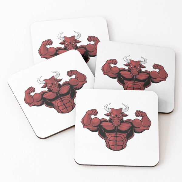 Item preview, ANGY MUSLCE BULL (WHITE) designed and sold by RUBYAL.