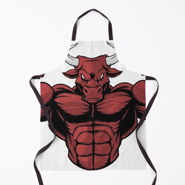 Item preview, ANGY MUSLCE BULL (WHITE) designed and sold by RUBYAL.