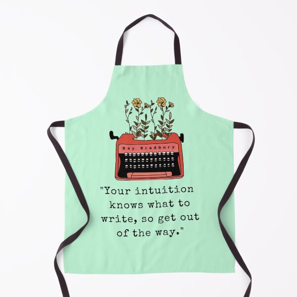 Item preview, Typewriter and  Ray Bradbury quote: Your intuition knows what to write, so get out of the way designed and sold by artbleed.