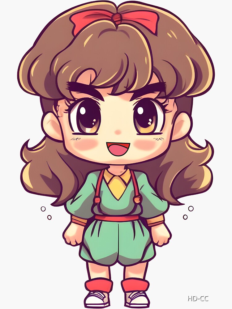 Colorful Chibi Anime From the 80s | Sticker