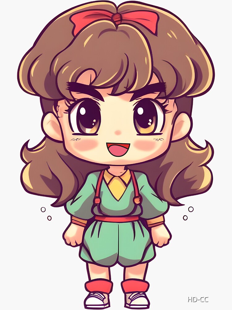 Colorful Chibi Anime From the 80s Sticker for Sale by HD-CC