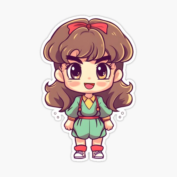 Colorful Chibi Anime From the 80s | Sticker