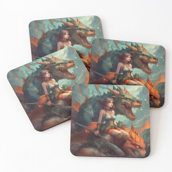 Item preview, Fantasy Art : Warrior and Dragons designed and sold by MTJ-Mushrooms.
