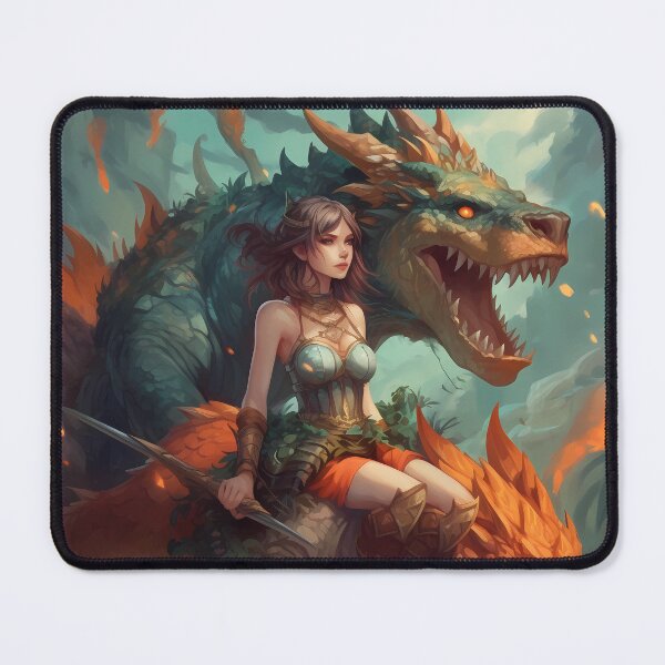 Item preview, Fantasy Art : Warrior and Dragons designed and sold by MTJ-Mushrooms.