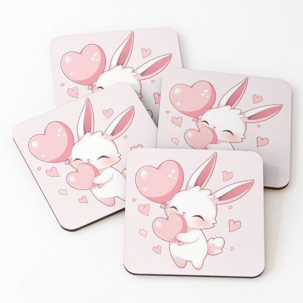 Item preview, White rabbit girl- balloon heart designed and sold by Artxplor.