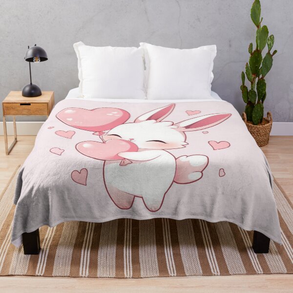 Item preview, White rabbit girl- balloon heart designed and sold by Artxplor.