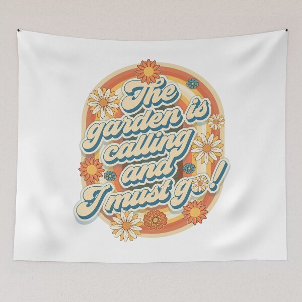 Item preview, Mother day  plant lover groovy quote The garden is calling and I must go designed and sold by HomeCoquette.