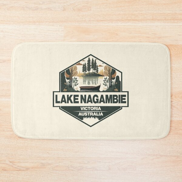 Item preview, Lake Nagambie Australia Travel Art Badge designed and sold by KrisSidDesigns.