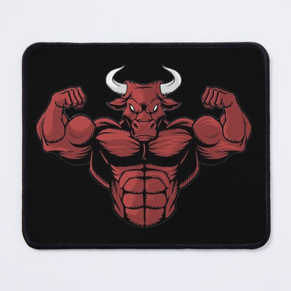 Item preview, ANGRY MUSCLE BULL (BLACK) designed and sold by RUBYAL.