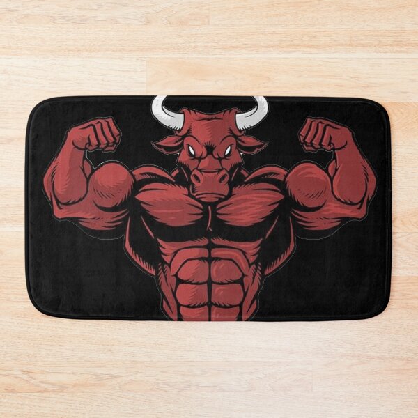 Item preview, ANGRY MUSCLE BULL (BLACK) designed and sold by RUBYAL.