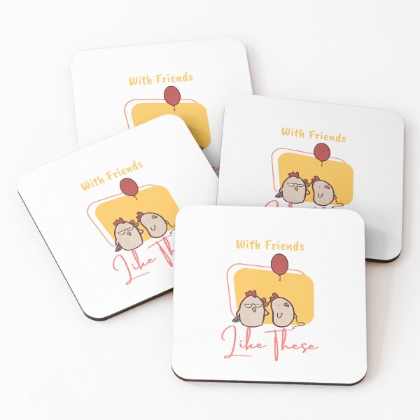 Item preview, With Friends like These Funny Cartoon Chicken Pals designed and sold by ThumboArtBumbo.