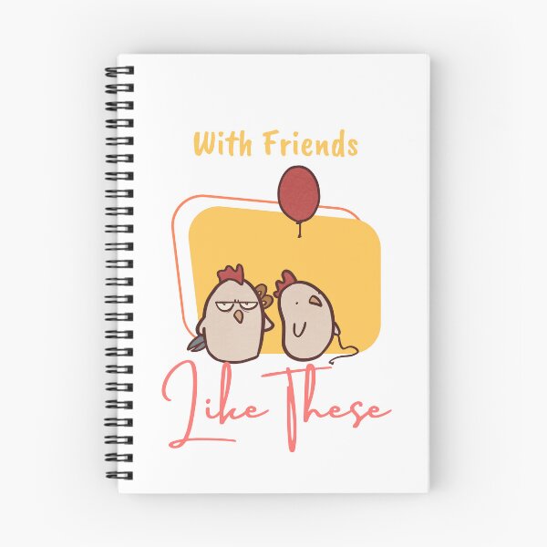 Item preview, With Friends like These Funny Cartoon Chicken Pals designed and sold by ThumboArtBumbo.