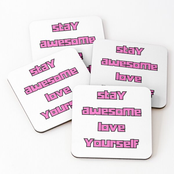 Item preview, STAY AWESOME! LOVE YOURSELF! text design style 1 designed and sold by lunariamoon.