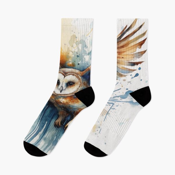 Item preview, Watercolor Wash Flying Owl  designed and sold by Matt's Artificial Nature.