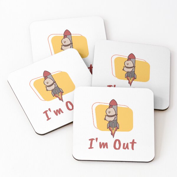 Item preview, I'm Out funny cartoon chicken designed and sold by ThumboArtBumbo.