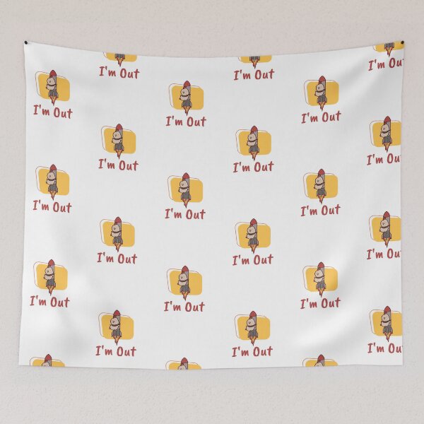 Item preview, I'm Out funny cartoon chicken designed and sold by ThumboArtBumbo.