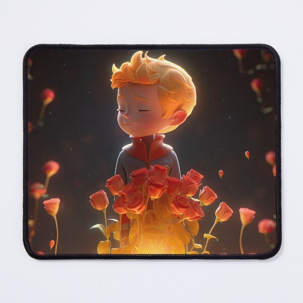 Item preview, Brightly Lit Boy with a Bouquet of Pink Roses designed and sold by FireScreen.