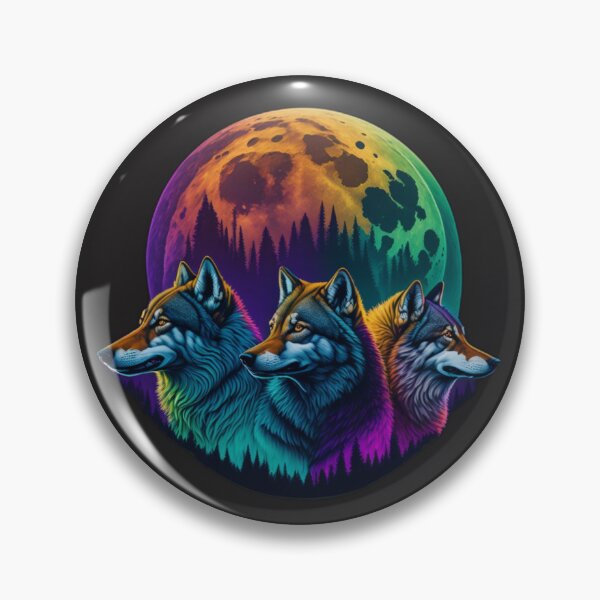 Item preview, Rainbow moon wolf pack designed and sold by ScarletWild.
