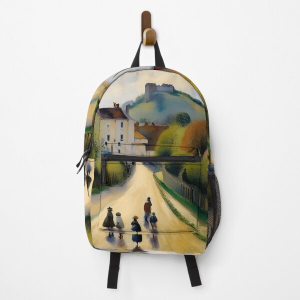 Item preview, Impressionist Village with Castle above designed and sold by Caros-Lines.